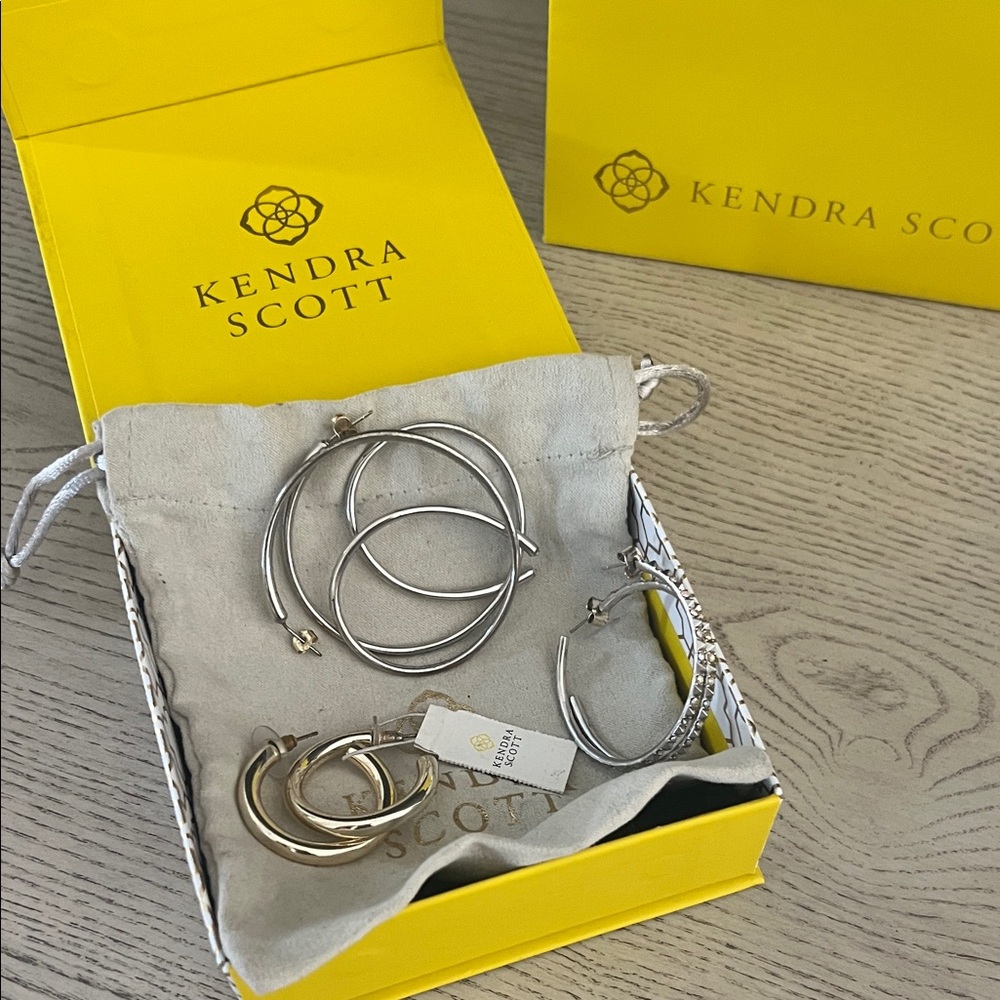 Kendra Scott Mixed Metal Hoop Earrings
